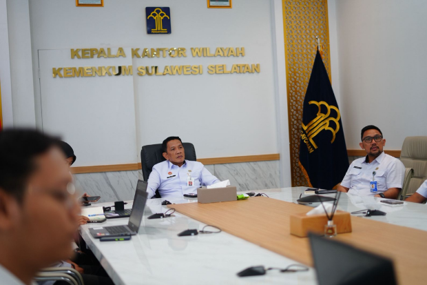 Kanwil Kemenkum Sulsel Catat Capaian 100 Persen dalam Reviu Kepatuhan LHK 2024