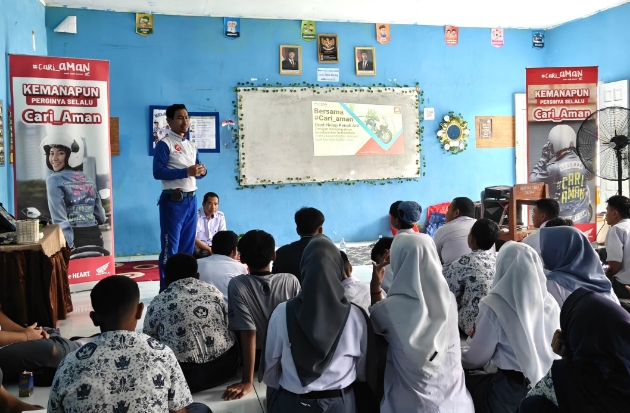 Tekan Lakalantas Pelajar, Asmo Sulsel Gelar Edukasi Safety Riding di SMA Batara Gowa