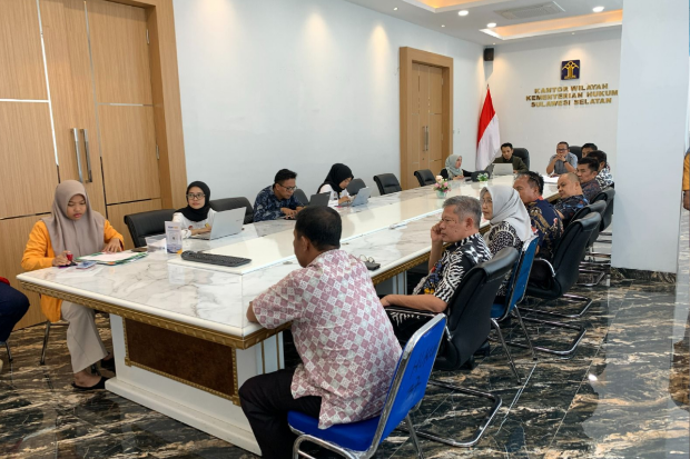 Kemenkum Sulsel Beri Penyempurnaan saat Harmonisasi Ranperbup OPD di Pinrang