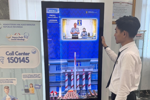 Kemenkum Sulsel Dorong Inovasi Layanan Publik Lewat Optimalisasi Digital Signage