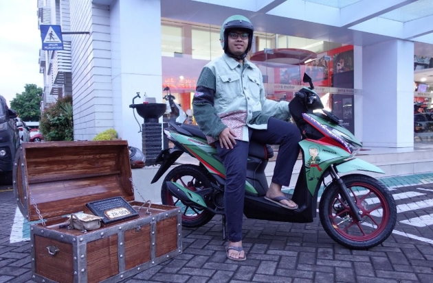 Hanya 25 Unit di Indonesia! Yudistira Jadi Pemilik Pertama Honda BeAT One Piece di Makassar