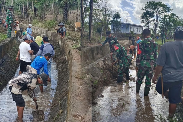 Jelang Musim Hujan, Warga Desa Lentu Jeneponto Gotong Royong Bersihkan Irigasi