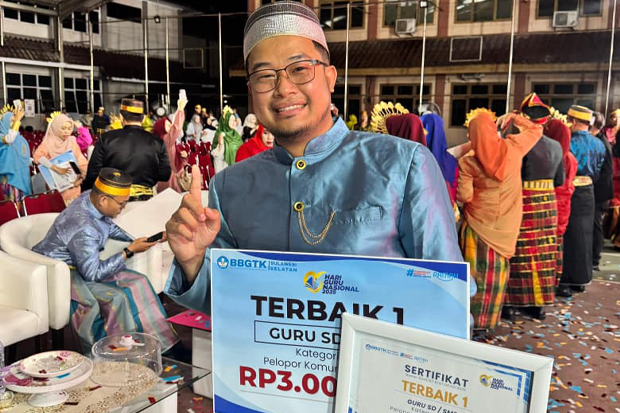 Guru Asal Gowa Juara 1 GTK Pelopor Komunitas Belajar Sulsel, Wakili Provinsi ke Tingkat Nasional
