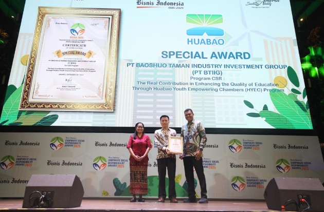 CSR Berdaya Guna, Huabao Sabet Dua Penghargaan di Ajang BISRA 2025