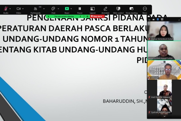 Pegawai Kanwil Kemenkum Sulsel Dibekali Pemahaman Sanksi Pidana dalam Perda
