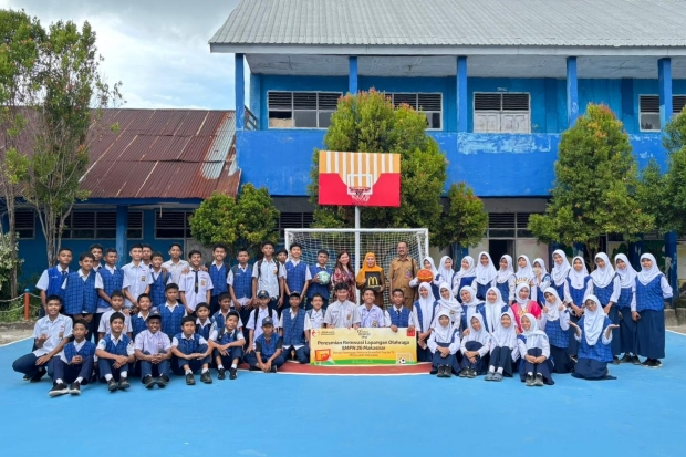 McDonalds Indonesia Buat Fasilitas Olahraga SMPN 26 Makassar Lebih Berkualitas
