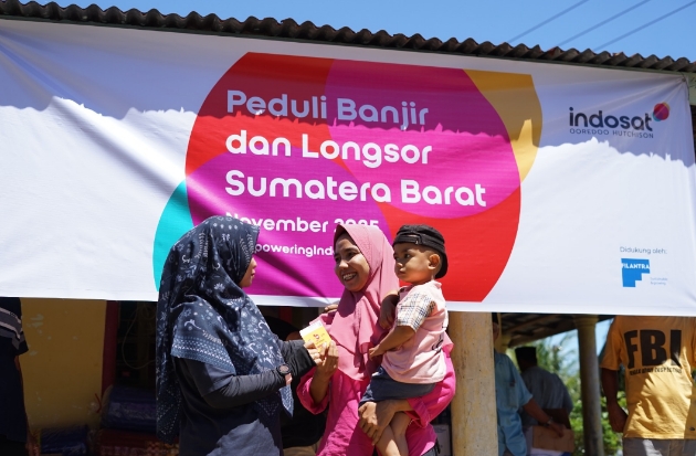 Indosat Percepat Pemulihan Jaringan dan Salurkan Bantuan di Sumatera