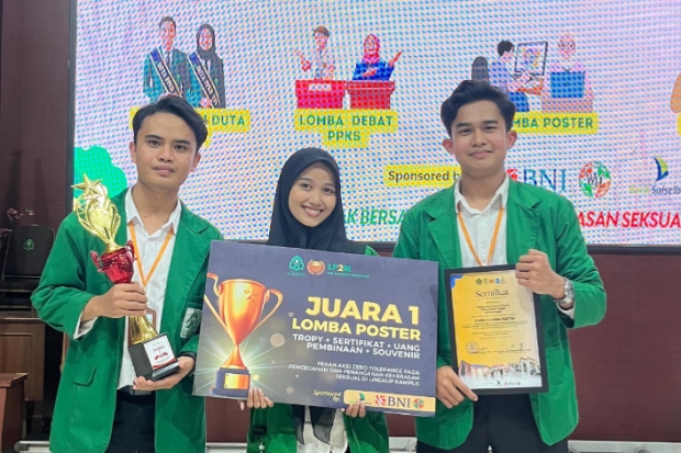Mahasiswa FEBI UIN Alauddin Makassar Sabet Juara 1 Lomba Poster LP2M