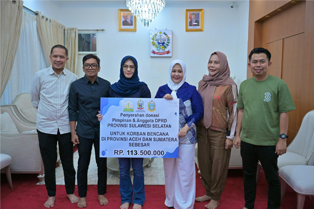 Dalam Sehari, DPRD Sulsel Kumpulkan Rp113,5 Juta untuk Korban Banjir Aceh-Sumatera