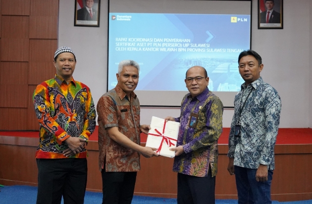 PLN UIP Sulawesi Terima 129 SHGB dari BPN Sulteng untuk Pengamanan Aset
