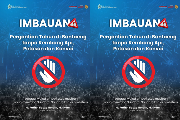 Empati untuk Korban Bencana, Bupati Bantaeng Imbau Tiadakan Pesta Kembang Api Tahun Baru