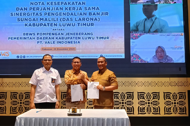 Pemkab Lutim, BBWS Pompengan Jeneberang dan PT Vale Perkuat Sinergi Pengendalian Banjir Sungai Malili