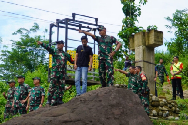 TNI AD Bangun Jembatan Pengganti Gondola yang Viral di Maros
