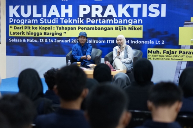 Kuliah Praktisi ITB Nobel Bekali Mahasiswa Alur Tambang Nikel dari Pit hingga Kapal
