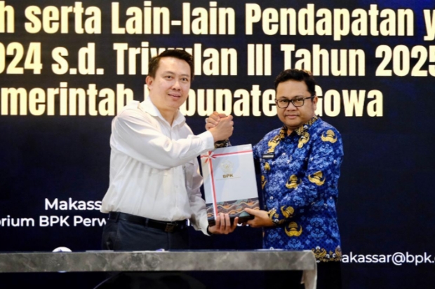 Pemkab Gowa Terima LHP Kepatuhan Pajak dan Retribusi dari BPK Sulsel