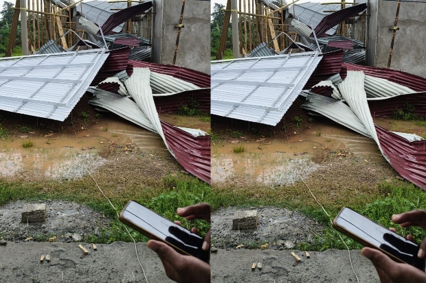 Angin Kencang Rusak Rumah Warga di Moncongloe Maros