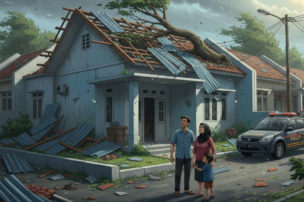 Angin Kencang Rusak 10 Rumah di Moncongloe Maros