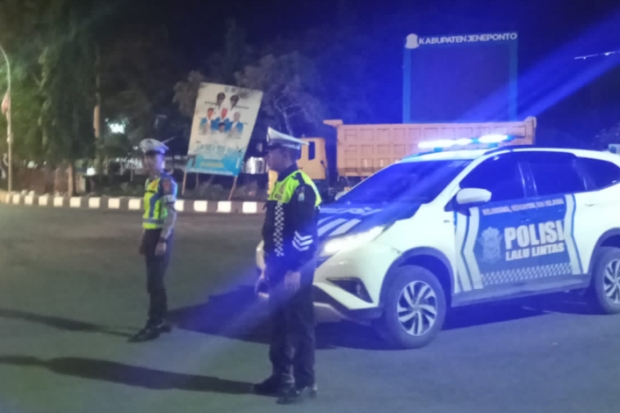 Tekan Pelanggaran dan Lakalantas, Satlantas Jeneponto Intensif Patroli