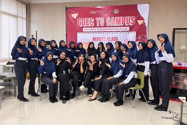 Mahasiswa Politeknik Penerbangan Makassar Antusias Ikuti Beauty Class oleh CitraCosmetic