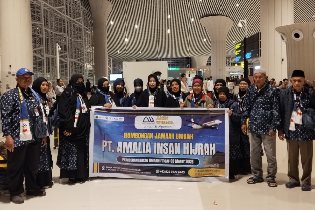 119 Jemaah Amin Wisata & Cobig Tour Berangkat Umrah I’tikaf dan Idulfitri di Makkah