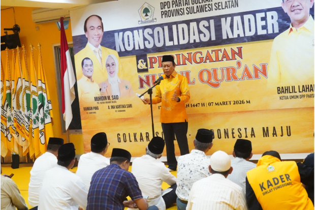 Golkar Sulsel Konsolidasi Kader di Malam Nuzul Quran, Santuni Ratusan Anak Yatim