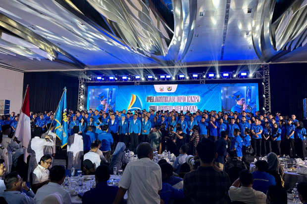 Fadel Tauphan Ansar Dilantik Ketua KNPI Sulsel, Tiga Kepala Daerah dan Ketua DPRD Hadir