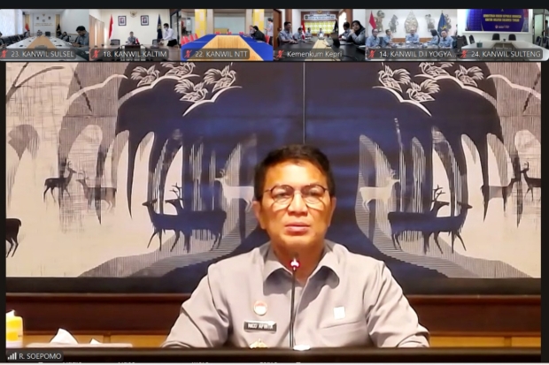 Ikuti Arahan Sekjen pada Rapat Analisa dan Evaluasi Kinerja Kemenkum B02 Tahun 2026