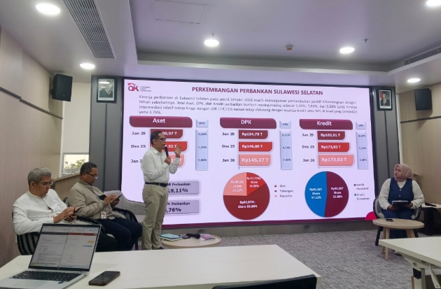 Kinerja Perbankan Sulsel Stabil di Awal 2026, Kredit dan DPK Masih Tumbuh