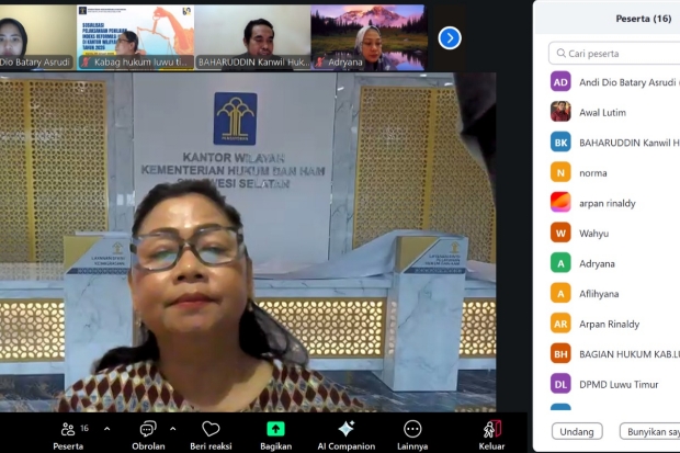 Kemenkum Sulsel Harmonisasi Perubahan Perbup Luwu Timur tentang Bantuan Keuangan Khusus Desa