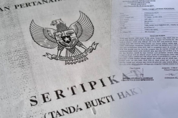 Pinjamkan Sertifikat ke Teman, Warga Jeneponto Diduga Jadi Korban Penipuan