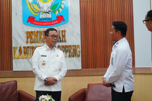 Kakanwil Kemenkum Sulsel Kunjungi Bupati Soppeng, Perkuat Sinergi Pembentukan Perda Perlindungan KI