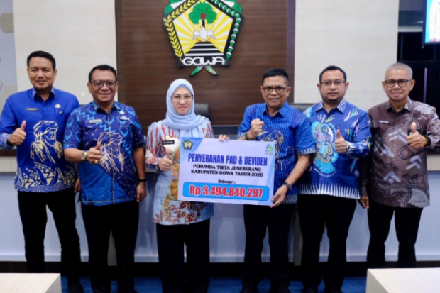 Dividen PDAM Gowa Rp3,49 M, Bupati Gowa Minta Layanan Ditingkatkan