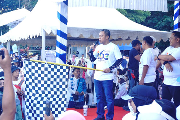 Ribuan Warga Meriahkan Jalan Santai Bahagia Hari Jadi ke-163 Jeneponto