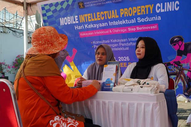 Hari Kekayaan Intelektual Sedunia, Kemenkum Sulsel Dekatkan Layanan di Momen CFD