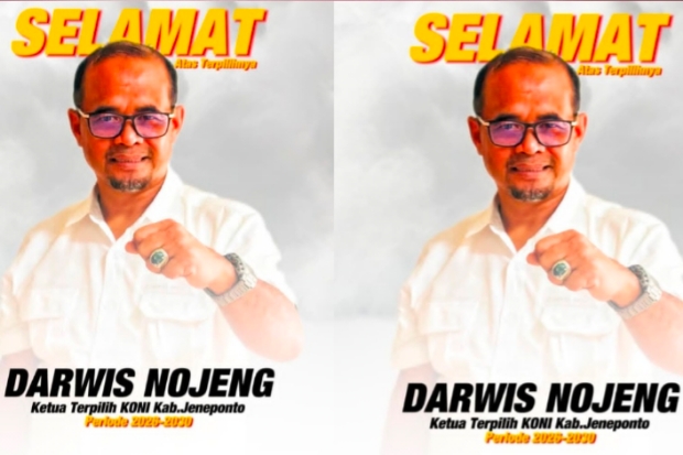 Darwis Nojeng Terpilih Aklamasi sebagai Ketua KONI Jeneponto 2026–2030