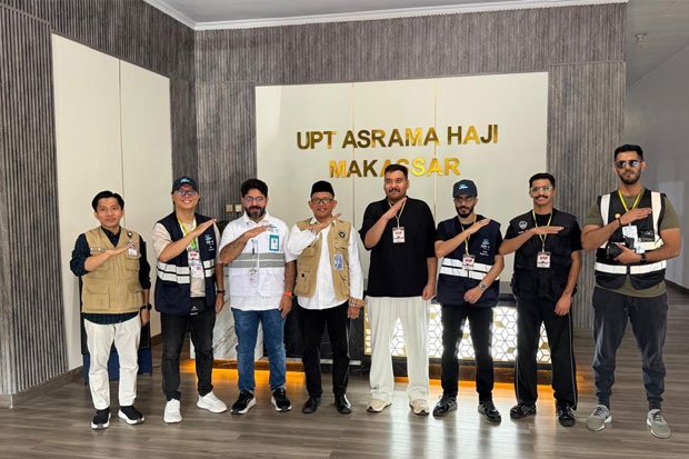 Saudi Lihat Langsung Layanan Makkah Route di Embarkasi Makassar