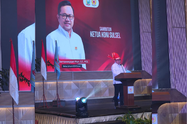 Resmi Dilantik Ketua KONI Sulsel, Darmawangsyah Muin Target Masuk 10 Besar PON 2028