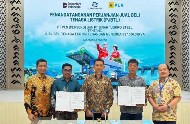 PLN Siap Pasok Listrik 27 MVA untuk Pabrik Baja PT Sinar Tjokro Steel di Maros