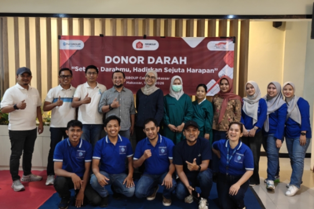 Membludak, Karyawan hingga Warga Ikut Donor Darah HUT ke-37 FIFGROUP di Makassar