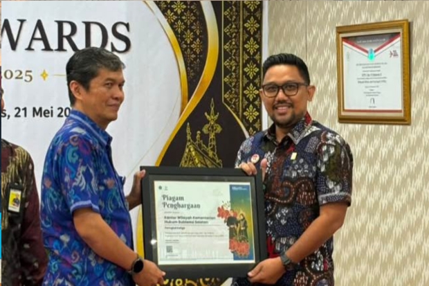 Kemenkum Sulsel Raih Peringkat III Treasury Awards Semester II Tahun 2026