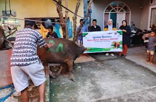 Asmo Sulsel Tebar Kepedulian Lewat Penyaluran Hewan Kurban