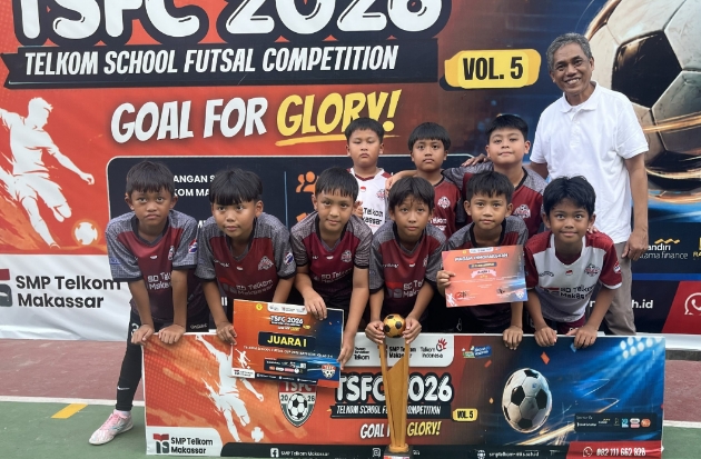 Angkatan IX Zarchapera SMP Telkom Makassar Sukses Gelar TSFC Vol. 5, Libatkan 68 Tim SD