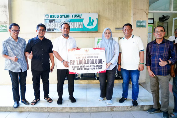 RSUD Syekh Yusuf Dibantu Rp1 Miliar untuk Pemulihan  Pascakebakaran