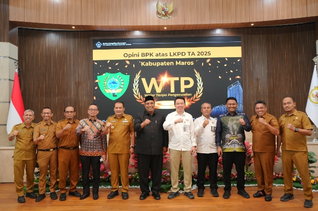 Pemkab Maros Pertahankan Opini WTP, 14 Kali Berturut-turut