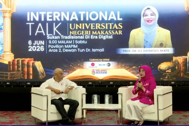 International Talk UNM di PBAKL, Prof Hasmyati Paparkan Olahraga Tradisional di Era Digital