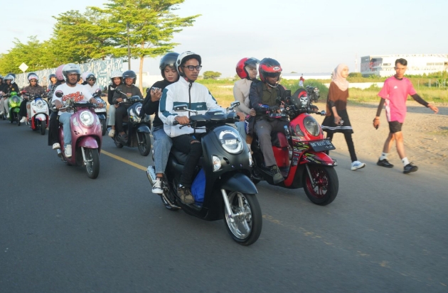 Asmo Sulsel Ajak Pengguna Scoopy Nikmati Riding Santai Keliling Makassar
