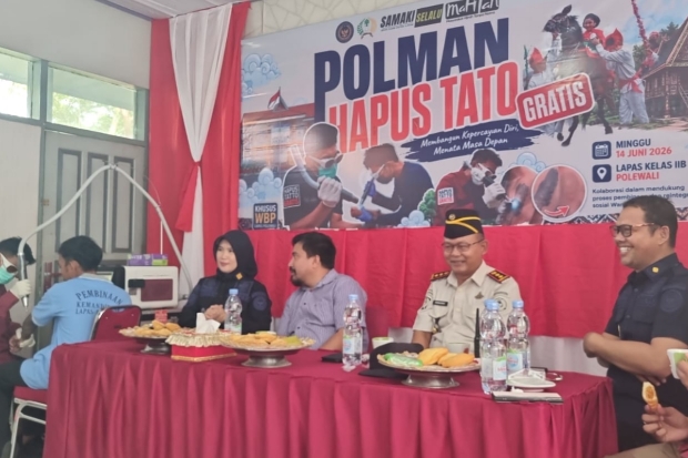 40 WBM Lapas Polewali Ikut Program Hapus Tato Gratis