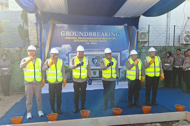 Ditlantas Polda Sulsel Bangun Gedung Pelayanan BPKB Prototype Senilai Rp39 M