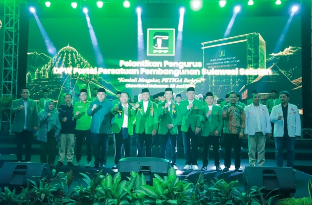 Lantik Pengurus PPP Sulsel, Mardiono Minta Kawal Program Pro-Rakyat