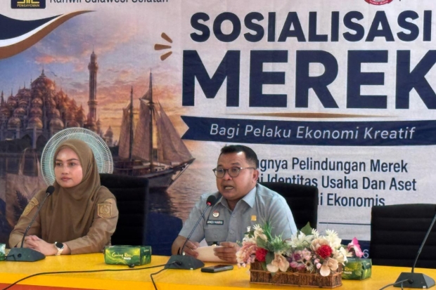 Gandeng Disbudpar, Kemenkum Sulsel Sosialisasikan Merek bagi Pelaku Ekonomi Kreatif